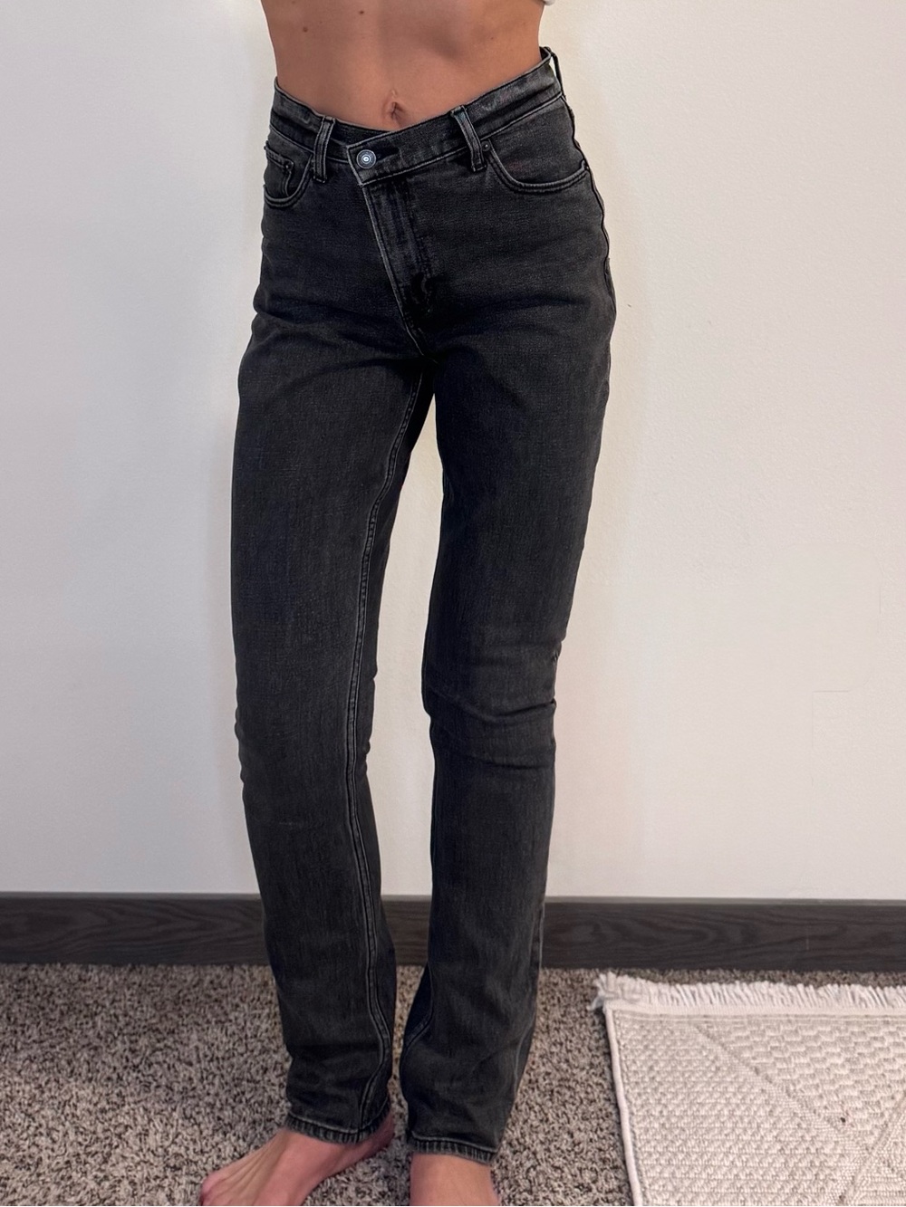 Abercrombie Curve Love 90s Slim Straight Jeans 25 Long